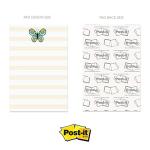 Folk Butterfly 5‑Pack Pastel Sticky Notes