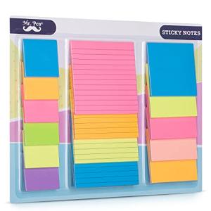 Mr. Pen 15‑Pack Assorted Size Sticky Notes