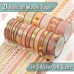 Mr. Pen 21‑Roll Boho Design Washi Tape