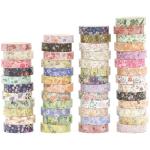 YUBBAEX 50‑Roll Floral Washi Tape Pack