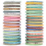 YUBBAEX 60‑Roll Gold Foil Skinny Washi Tape