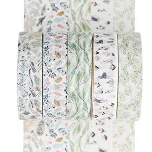 YUBX 5‑Roll Vine Skinny Washi Tape Set