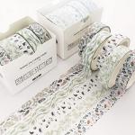 YUBX 5‑Roll Vine Skinny Washi Tape Set