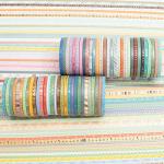 YUBBAEX 60‑Roll Gold Foil Skinny Washi Tape