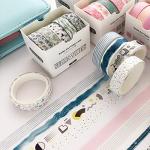 YUBX 5‑Roll Vine Skinny Washi Tape Set