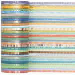 YUBBAEX 60‑Roll Gold Foil Skinny Washi Tape