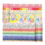 YUBBAEX 27‑Roll Rainbow Gold Washi Tape