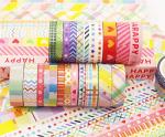 YUBBAEX 27‑Roll Rainbow Gold Washi Tape