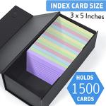 3x5 Flash Card Holder Box Black