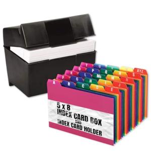 1InTheOffice 5x8 Index Card Box Holder