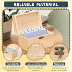 MOBYKE 3x5 100‑Card Wooden Organizer Box