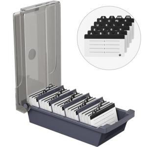 MaxGear 500‑Card Business Card Organizer Box