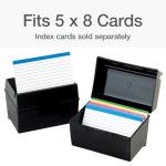 Oxford 5x8 Plastic Index Card Box