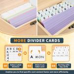 MOBYKE 3x5 100‑Card Wooden Organizer Box