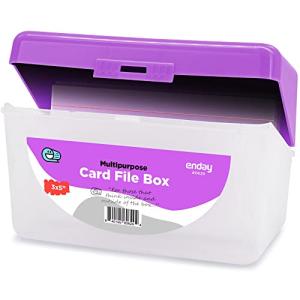 Enday 3x5 Purple Index Card Holder