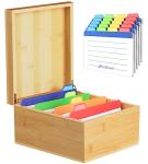 Neando Extra‑Large 5x8 Bamboo Card Organizer
