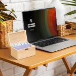 MOBYKE 3x5 100‑Card Wooden Organizer Box