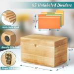 DRASTAR 3x5 Wooden Index Card Organizer