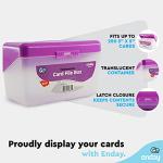 Enday 3x5 Purple Index Card Holder