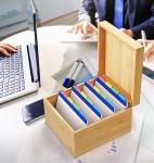 Neando Extra‑Large 5x8 Bamboo Card Organizer