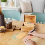 DRASTAR 3x5 Wooden Index Card Organizer