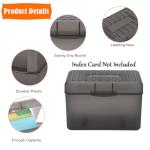 BTSKY 4x6 Plastic Index Card Box