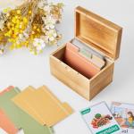 DRASTAR 3x5 Wooden Index Card Organizer