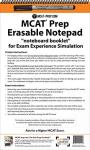 MCAT Prep Erasable Notepad Whiteboard Booklet