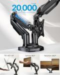 HUANUO Dual Monitor Desk Mount 13–32″