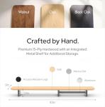 KIVY Dual Monitor Riser with Shelf Oak