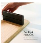KIVY Dual Monitor Riser with Shelf Oak