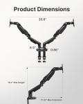 HUANUO Dual Monitor Desk Mount 13–32″
