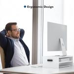 BONTEC Wooden 2‑Tier Monitor Stand Riser