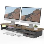 Fenge Dual Monitor Riser 42.5″ Wood & Acrylic