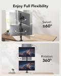 HUANUO Vertical Dual Monitor Mount 17–32″
