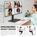 Single Monitor Riser VESA 13–32″ 44 lbs