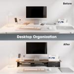 Fenge Dual Monitor Riser 42.5″ Wood & Acrylic