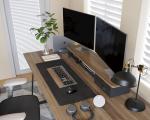 Fenge Dual Monitor Riser 42.5″ Wood & Acrylic