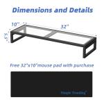 Simple Trending Glass Dual Monitor Stand Riser