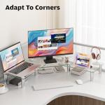 Hemudu Adjustable Dual Monitor Riser Clear