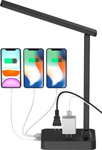 Drevet LED Lamp USB‑C & Outlets 3 Modes