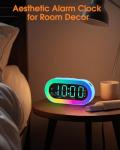 Kids Night Light Alarm Clock USB Dimmer