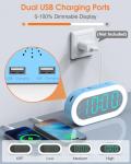 Kids Night Light Alarm Clock USB Dimmer