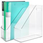 Akamino 2‑Pack Acrylic Magazine File Holder
