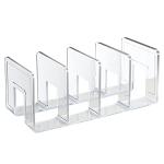 SAYEEC Acrylic 4‑Section File Sorter Clear
