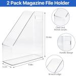 Akamino 2‑Pack Acrylic Magazine File Holder