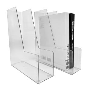 RHONZHAO 2‑Pack Vertical File Holder Clear