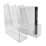 RHONZHAO 2‑Pack Vertical File Holder Clear