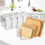 SAYEEC Acrylic 4‑Section File Sorter Clear