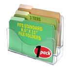 Azar Displays 3‑Tier Wall & Desktop File Organizer